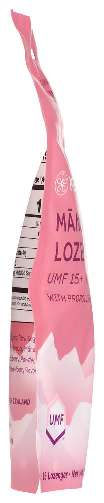 MELORA: Strawberry and Elderberry Manuka Honey Lozenges, 2.1 oz