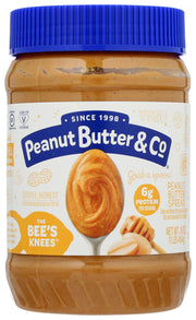 The Bee's Knees is peanut butter blended with scrumptious honey. It's great as a quick, protein packed, breakfast spread. Melt it over pancakes, spread it on waffles, add it to smoothies, or eat it straight from the jar.