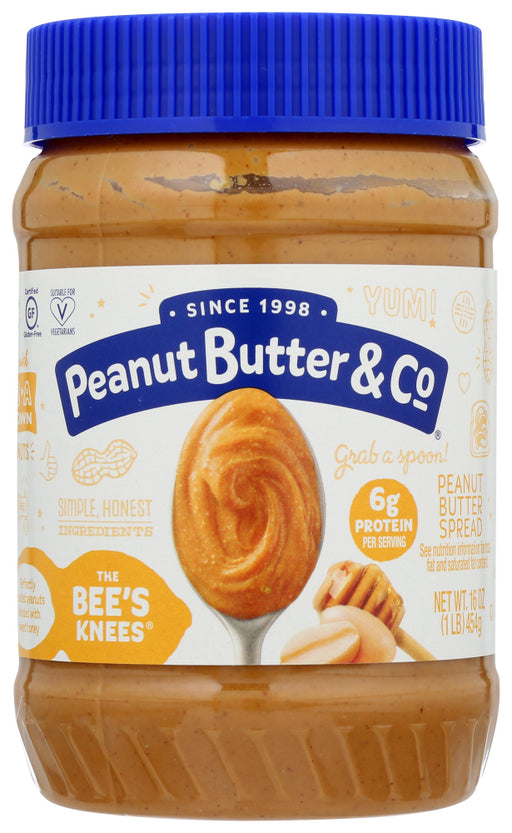 The Bee's Knees is peanut butter blended with scrumptious honey. It's great as a quick, protein packed, breakfast spread. Melt it over pancakes, spread it on waffles, add it to smoothies, or eat it straight from the jar.