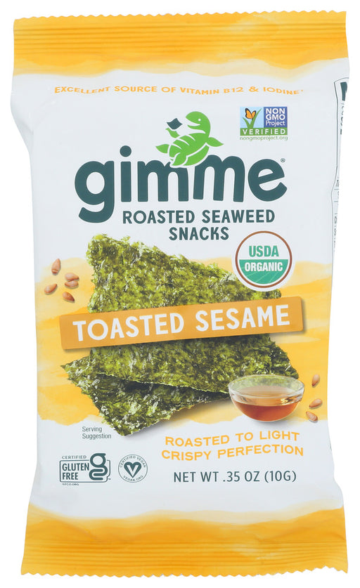 GIMME: Premium Organic Seaweed Toasted Sesame, 0.35 oz - No Brand For Less