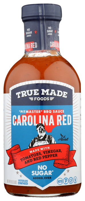 TRUE FOODS: Carolina Red BBQ Sauce No Sugar, 18 oz