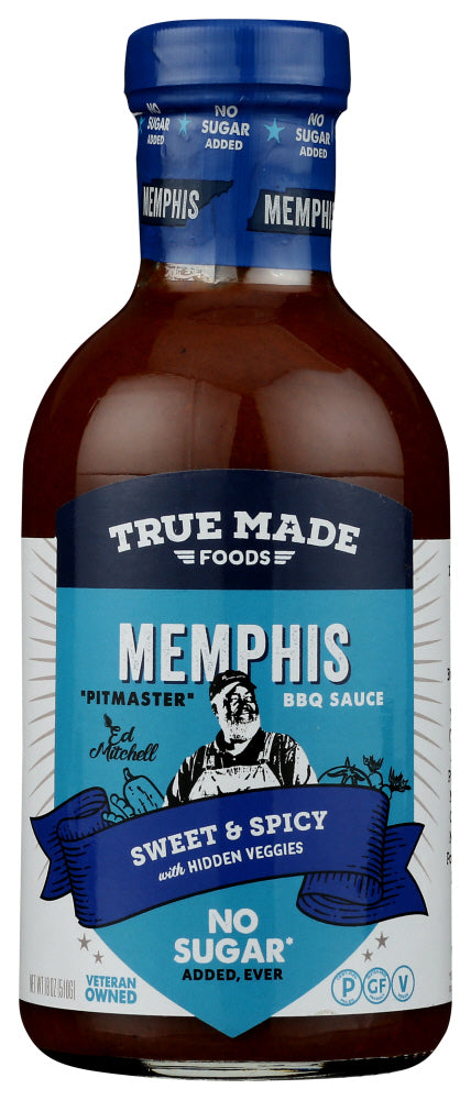 TRUE FOODS: Sauce Bbq Memphis No Sugar, 18 oz