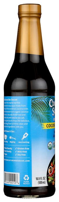 COCONUT SECRET: Coconut Aminos Soy Free Seasoning Sauce, 16.9 oz