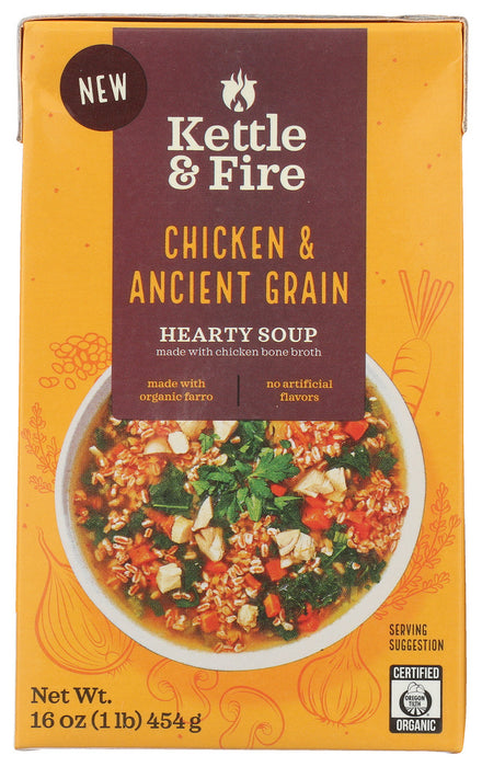 KETTLE AND FIRE: Soup Chicken and Ancient Grain, 16 oz