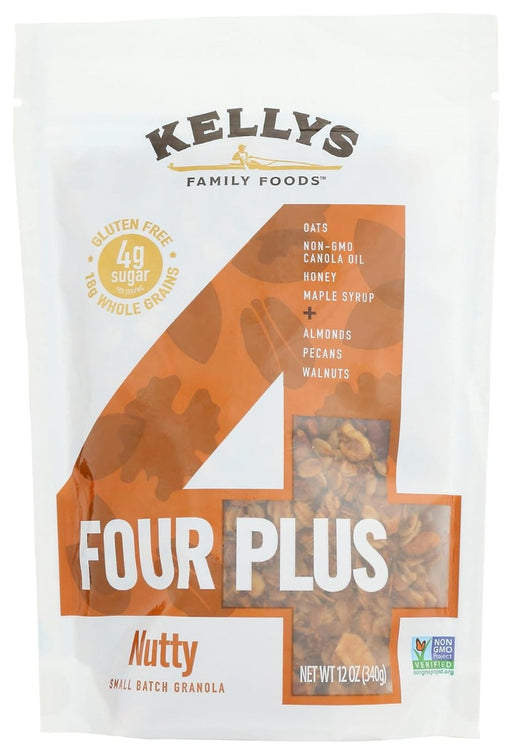 KELLYS FOUR PLUS GRANOLA: Nutty Granola, 12 oz