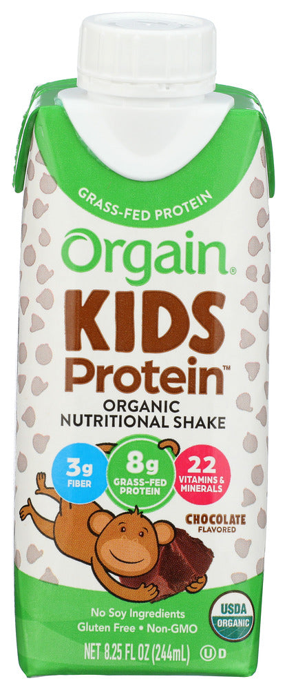 Nutrition that tastes like the ooey gooey awesomeness of chocolate cake, it's the Chocolate Flavored Kids Organic Plant Protein Organic Nutrition Shake. Perfect for busy mornings, after-school snacks, or on-the-go adventures, this plant-based shake brings the smooth, rich taste of chocolate that kids love.
Each serving contains 8g of plant protein and 23 essential vitamins &amp; minerals, making it the perfect BFF for all their mischievous adventures. Cheers to a shake that takes the cake.