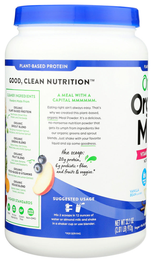 ORGAIN: Organic Meal All-in-one Nutrition Vanilla Bean, 2.01 lb