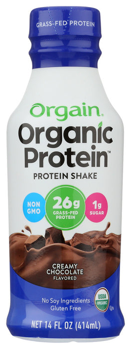 ORGAIN: Ready to Drink Creamy Chocolate Shake, 14 oz