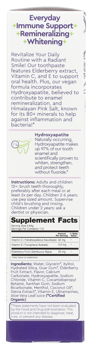 RADIUS: Immuni Minty Elderberry Mint Toothpaste, 2.5 oz