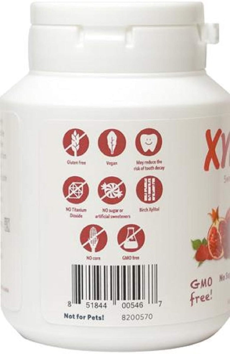 XYLICHEW: Pomegranate Raspberry Gum No Sugar, 60 pc