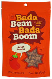 A fan favorite, Sriracha's bold taste boasts a winning combination of spicy, tangy, and subtly sweet.&nbsp;Lightly tossed in sunflower oil and roasted to perfection, our Sriracha Roasted Broad Bean Crisps feature our unique seasoning, which provides crunch and flavor without sacrificing any nutritional value.