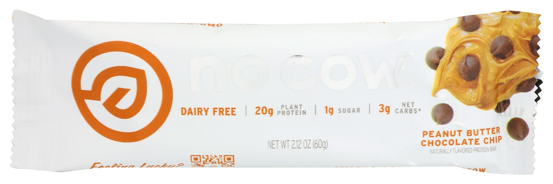 NO COW BAR: BAR PEANUT BTTR CHOC CHIP (60.000 GM)