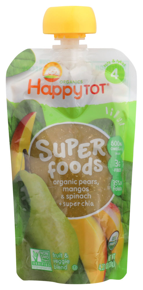 Our pears, mangos and spinach pouch is more than just a combination of organic fruits and veggies. We add Salba chia for added nutrients like omega-3s (ALA) and fiber. Toddlers enjoy feeding themselves these pouches, and moms love that they are getting so much nutrition in one little pouch.