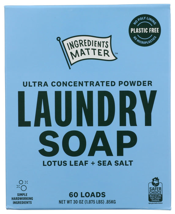 INGREDIENTS MATTER: Lotus Sea Salt Laundry Powder, 30 oz