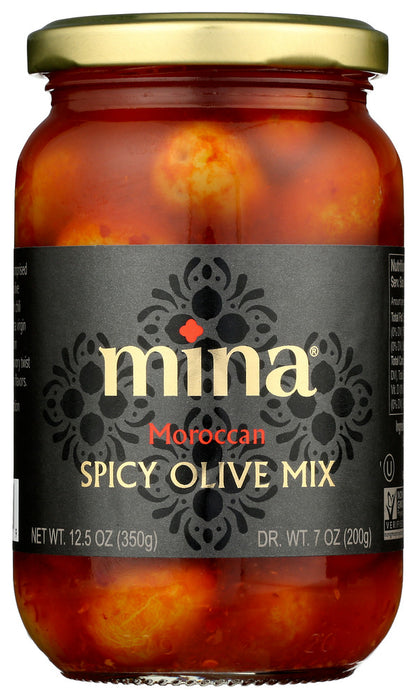 MINA: Moroccan Spicy Olives Mix, 12.5 oz