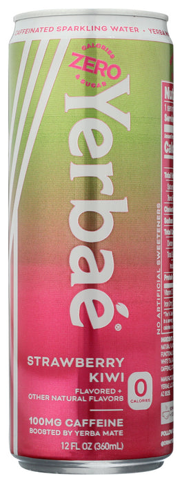 YERBAE: Enhanced Sparkling Water Strawberry Kiwi, 12 fo
