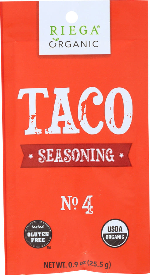 Dress up a family favorite like tacos with Riega Organic taco seasoning mix.
Our taco seasoning is jam packed with real herbs and spices, not chemical fillers. So it makes your tacos a cut above the rest with real flavor and real simplicity. Shake on the flavor while mixing your taco meat for an easy change. Plus, our vegan taco seasoning is great on any style of taco, from ground beef to chicken.