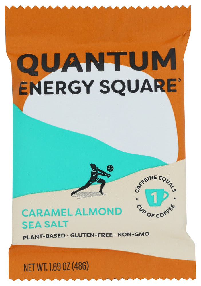 QUANTUM ENERGY SQUARE: Caramel Almond Sea Salt, 1.69 oz