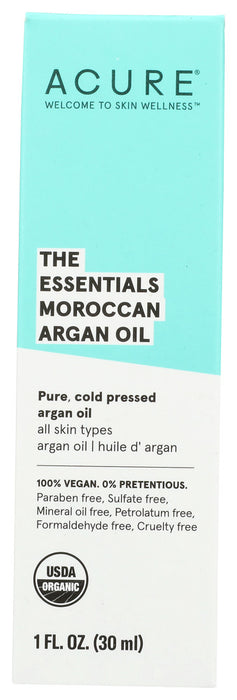 ACURE: The Essentials Organic Moroccan Argan Oil, 1 fl oz