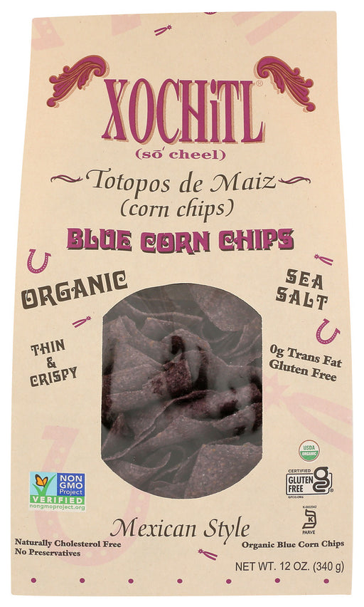 Our USDA Certified Organic Blue Corn Chips are oven-baked and quick fried to be extra crisp. These chips are the lightest, thin and crispy corn chips on the market.
