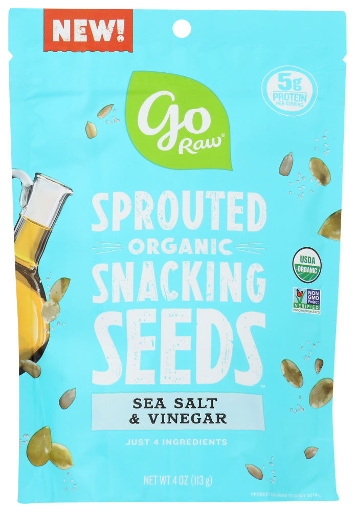 GO RAW: Sea Salt Vinegar Snacking Seeds, 4 oz - No Brand For Less