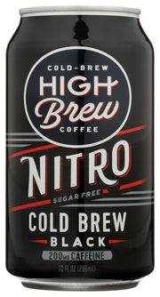 HIGH BREW: Nitro Cold Brew Black Coffee, 10 fo