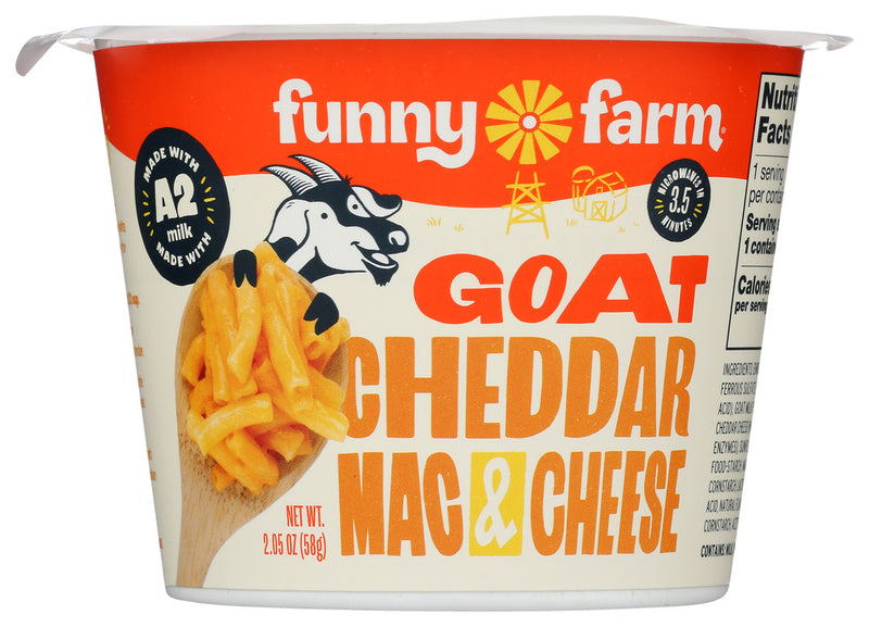 FUNNY FARMS: Goat Cheddar Mac and Cheese, 2.05 oz - No Brand For Less