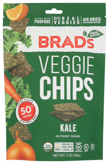 Hoda Kotb, from The Today Show, claimed that our Kale flavor of Brad's Raw Chips changed her life! Try a bag and see how they can change your life too! Made with carrots, kale, flax seeds, raw buckwheat groats, scallions, extra virgin olive oil, Bragg Apple Cider Vinegar, orange juice, garlic, and Himalayan sea salt, we recommend snacking on these just as they are or pairing them with your favorite hummus!
 