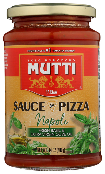 MUTTI: Sauce Pizza Basil Evoo, 14 OZ