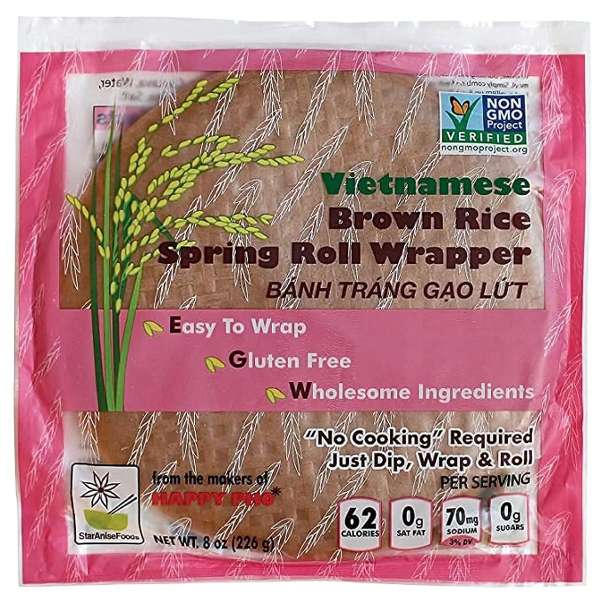STAR ANISE FOODS: Vietnamese Brown Rice Spring Roll Wrapper, 8 Oz — No ...