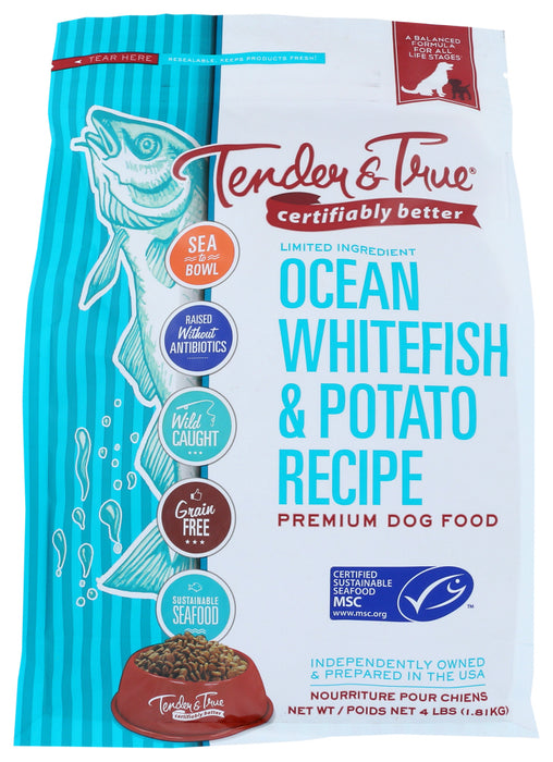 TENDER AND TRUE: Ocean Whitefish and Potato Dry Dog Food, 4 lb