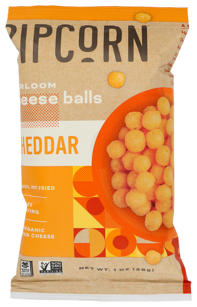 PIPCORN: Cheese Ball Cheddar, 1 OZ