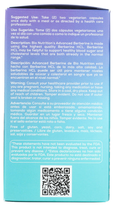 BIO NUTRITION: Advanced Berberine 1200, 50 vc