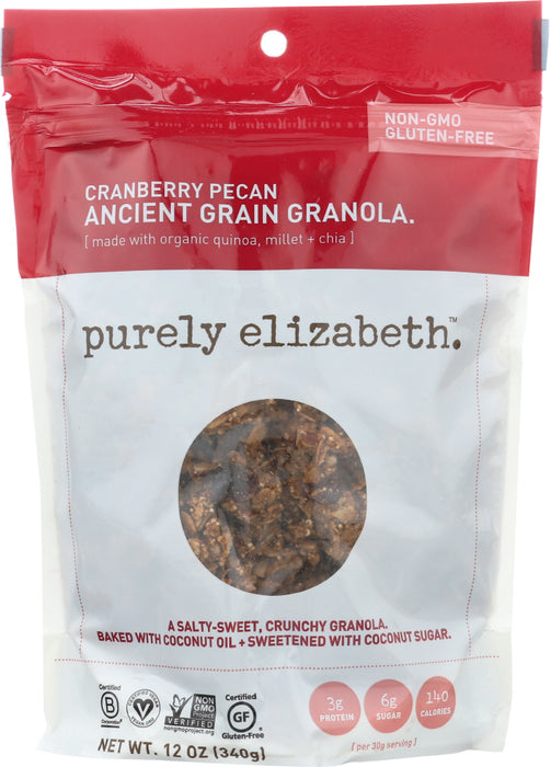 PURELY ELIZABETH: Cranberry Pecan Ancient Grain Granola, 12 oz