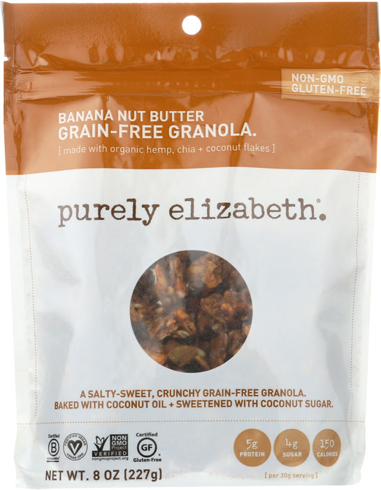 PURELY ELIZABETH: Granola Grain Free Banana Nut Butter, 8 oz