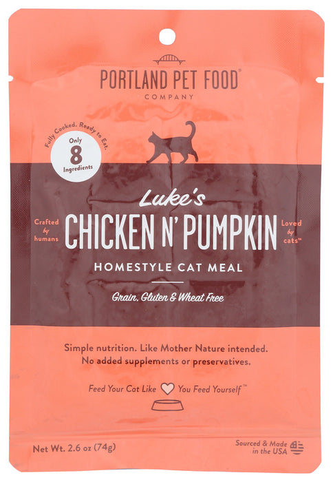 PORTLAND PET FOOD COMPANY: Chicken Pumpkin Cat Meal, 2.6 oz