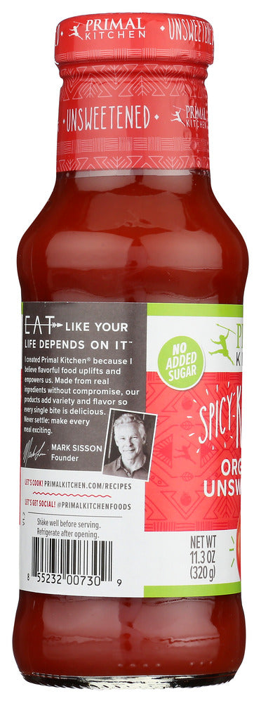 PRIMAL KITCHEN: Spicy Organic Unsweetened Ketchup, 11.3 oz
