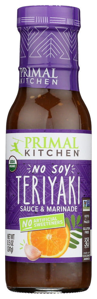 PRIMAL KITCHEN: Organic No Soy Teriyaki Sauce And Marinade, 8.5 oz