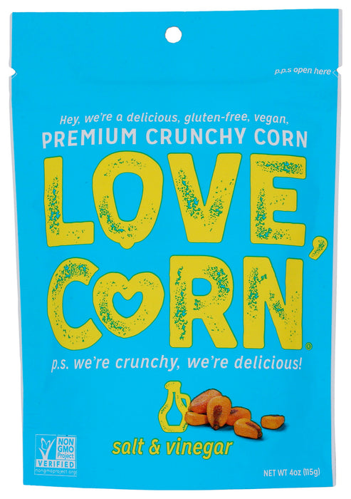 LOVE CORN: Corn Snck Sslt Vngr Shre, 4 oz