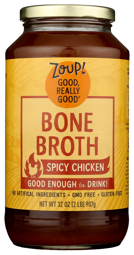 ZOUP GOOD REALLY: Spicy Chicken Bone Broth, 32 oz