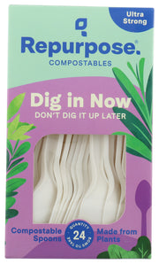 REPURPOSE: Compostable Spoons, 24 ea