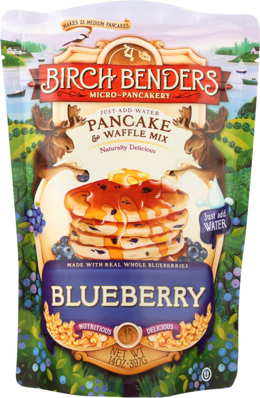 Birch Bender's Blueberry pancakes will redefine your idea of perfection. We use real, whole blueberries that burst with flavor in every bite. Made with the freshest flour and tart blueberries, these pancakes will rock your world!
