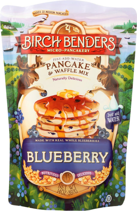 Birch Bender's Blueberry pancakes will redefine your idea of perfection. We use real, whole blueberries that burst with flavor in every bite. Made with the freshest flour and tart blueberries, these pancakes will rock your world!