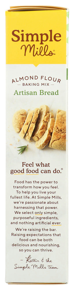 SIMPLE MILLS: Gluten Free Artisan Bread Almond Flour Mix, 9.5 oz