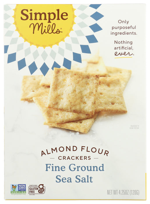 SIMPLE MILLS: Fine Ground Sea Salt Crackers, 4.25 oz