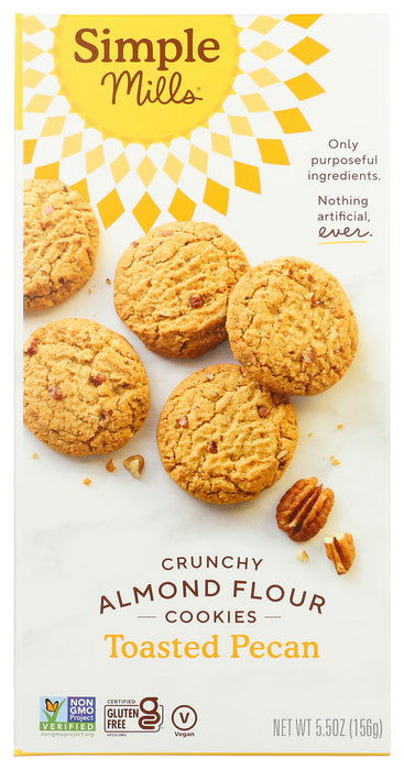 SIMPLE MILLS: Crunchy Toasted Pecan Cookies, 5.5 oz