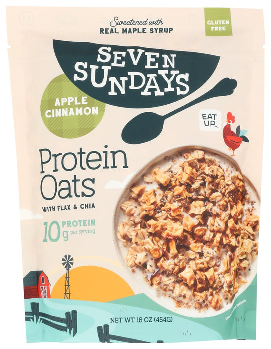 SEVEN SUNDAYS: Apple Cinnamon Protein Oats, 16 oz