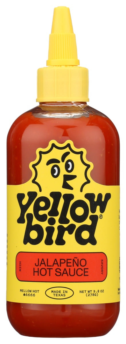 Playful and zippy, this jalapeño hot sauce makes people say, Ooh.. what's in that? Fresh carrots, lime, and the ripest, reddest jalapeños, that's what. You already reaching for more.
