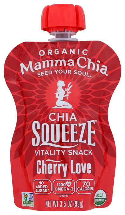 MAMMA CHIA: Organic Chia Squeeze Cherry Beet, 3.5 oz