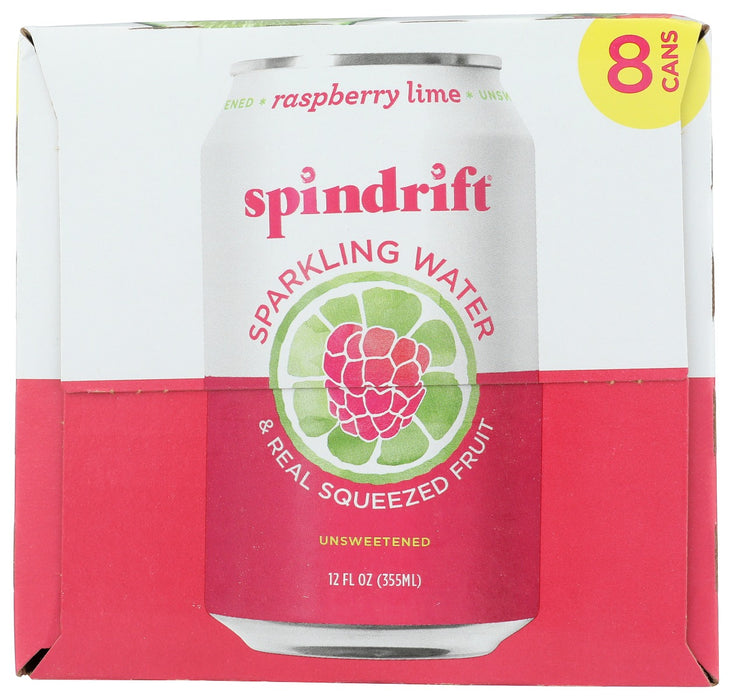 SPINDRIFT: Raspberry Lime Sparkling Water 8Pk, 96 fo